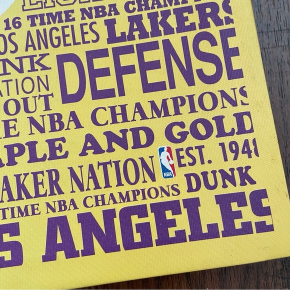 L.A. LAKERS print on canvas, authentic - Picture 4 of 11